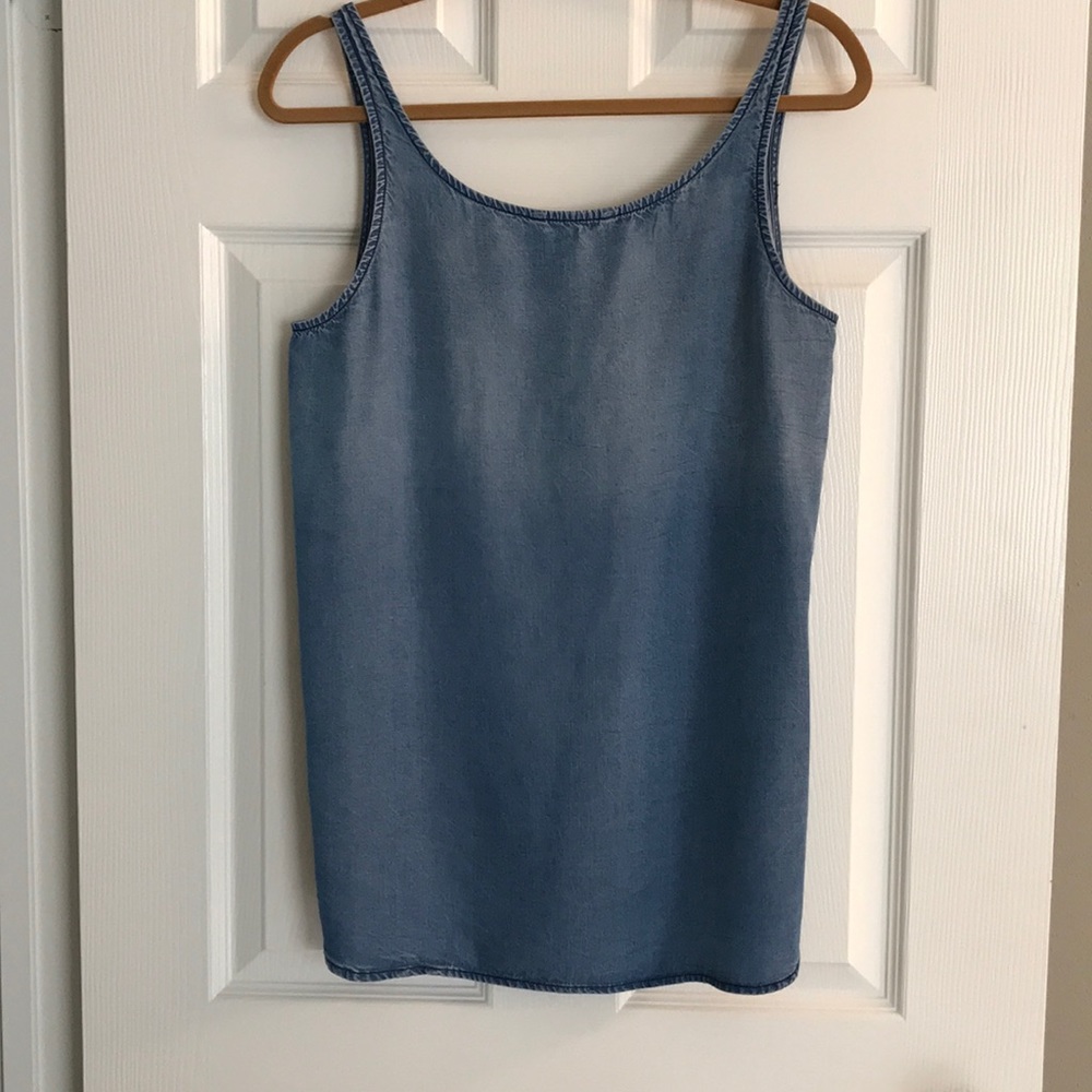 100% Tercel Distressed Denim-look Tank - Picture 3 of 3